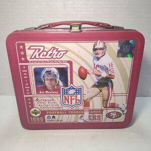 1999 Upper Deck Retro NFL Lunchbox Tin Joe Montana San Francisco 49ers  No Cards